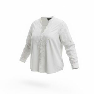 Denim 24/7 Woman’s White Eyelet Blouse